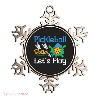 Pickleball Rocks Let's Play For Pickleball Paddleball Ornament