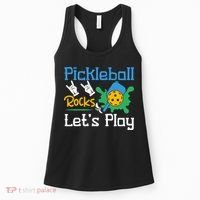 Pickleball Rocks Let's Play For Pickleball Paddleball Women's Tank Top thumb 0