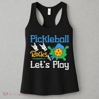 Pickleball Rocks Let's Play For Pickleball Paddleball Women's Tank Top thumb 3