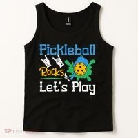 Pickleball Rocks Let's Play For Pickleball Paddleball Tank Top thumb 2