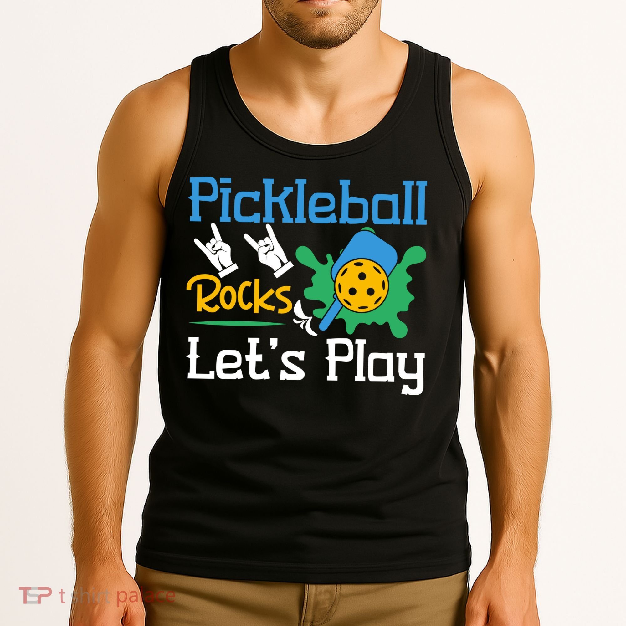 Pickleball Rocks Let's Play For Pickleball Paddleball Tank Top