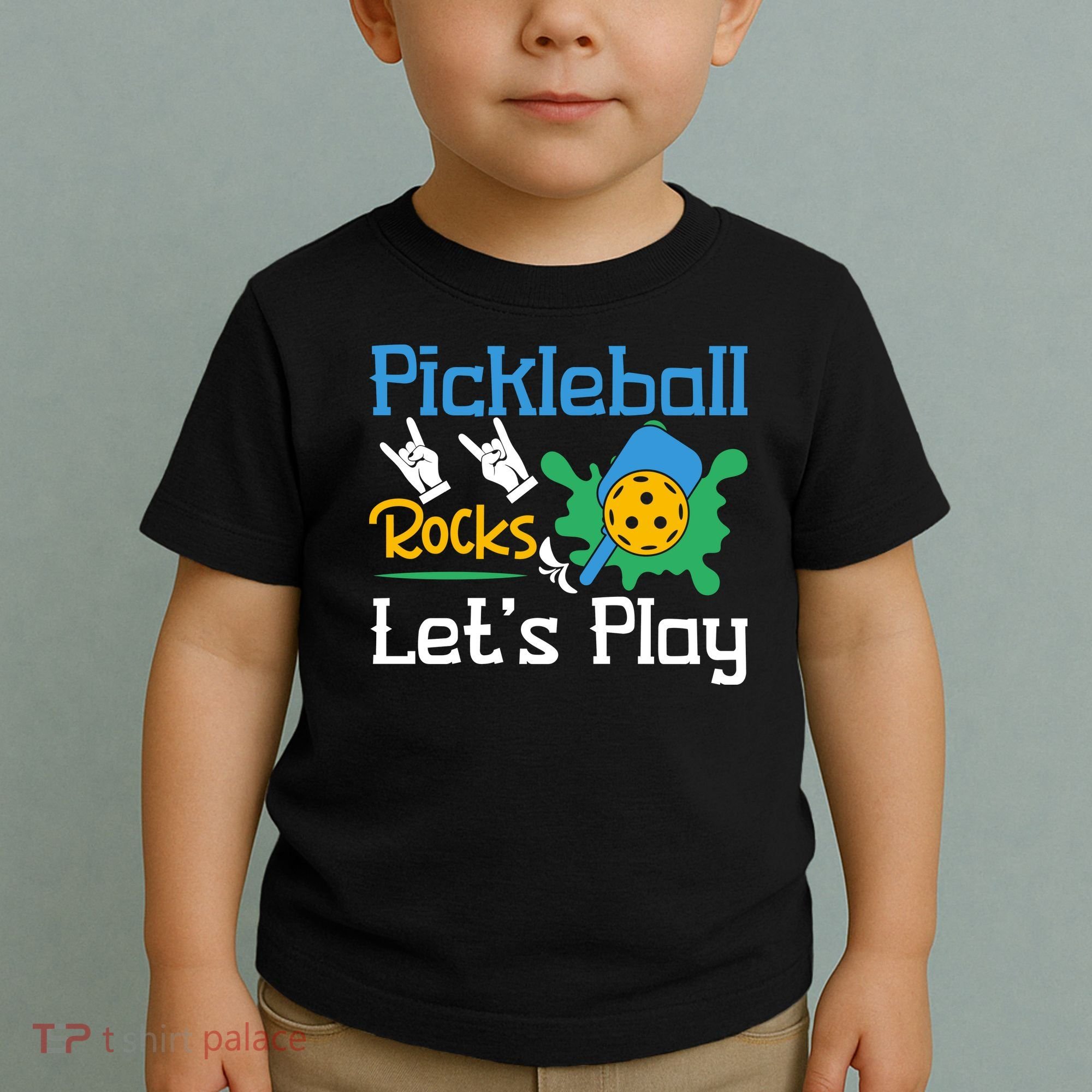 Pickleball Rocks Let's Play For Pickleball Paddleball Toddler T-Shirt