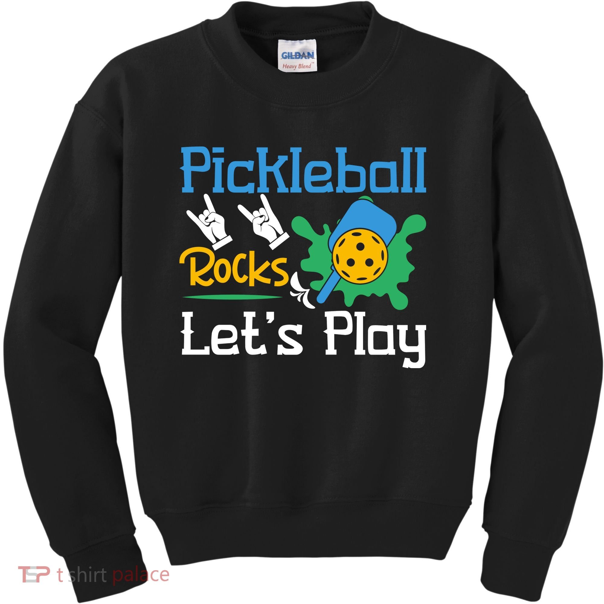 Pickleball Rocks Let's Play For Pickleball Paddleball Kids Sweatshirt