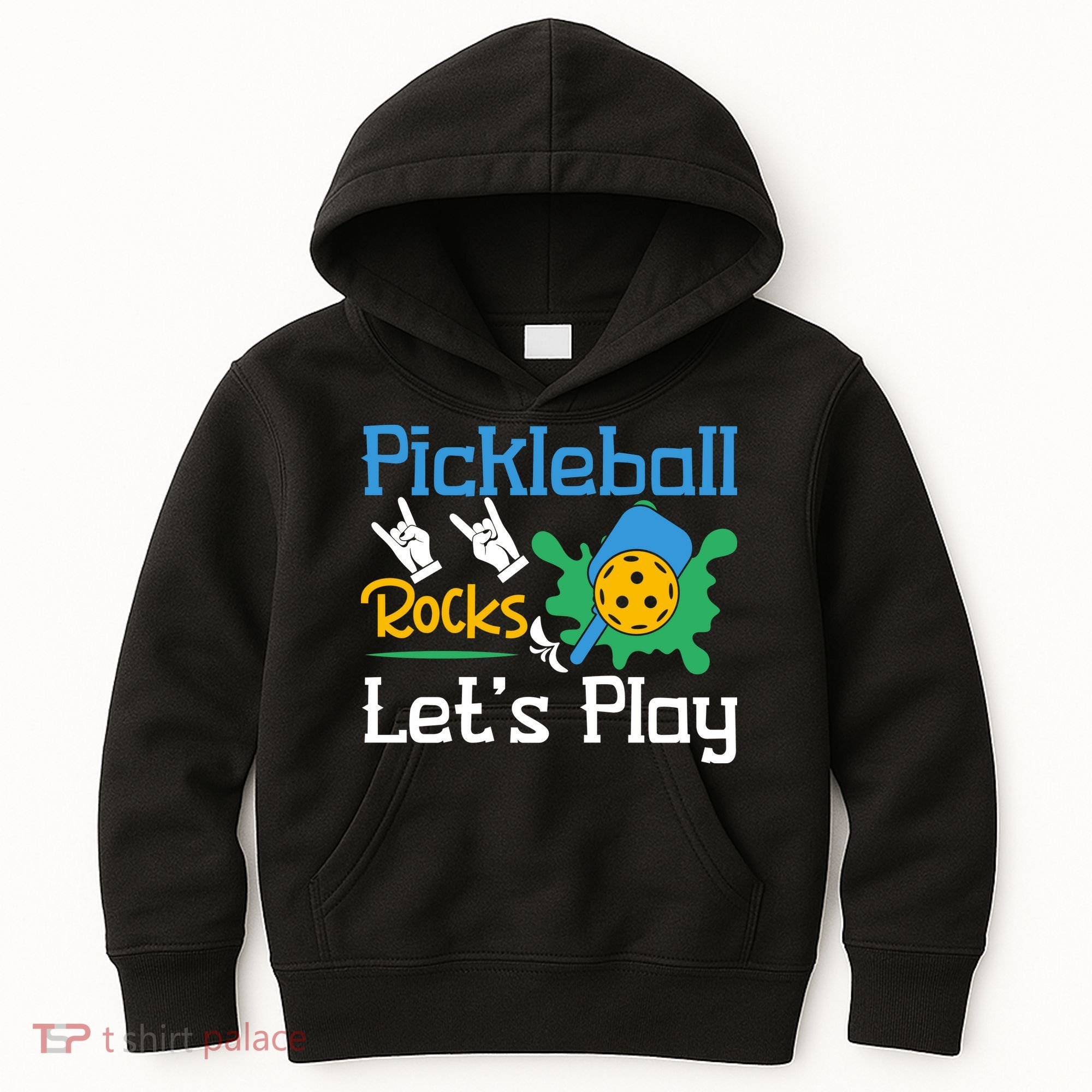 Pickleball Rocks Let's Play For Pickleball Paddleball Kids Hoodie