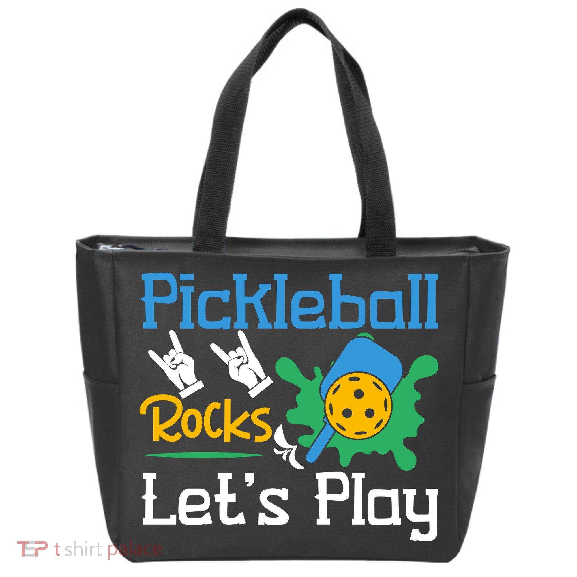 Pickleball Rocks Let's Play For Pickleball Paddleball Tote Bag