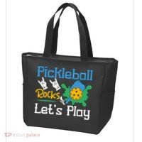 Pickleball Rocks Let's Play For Pickleball Paddleball Tote Bag thumb 3