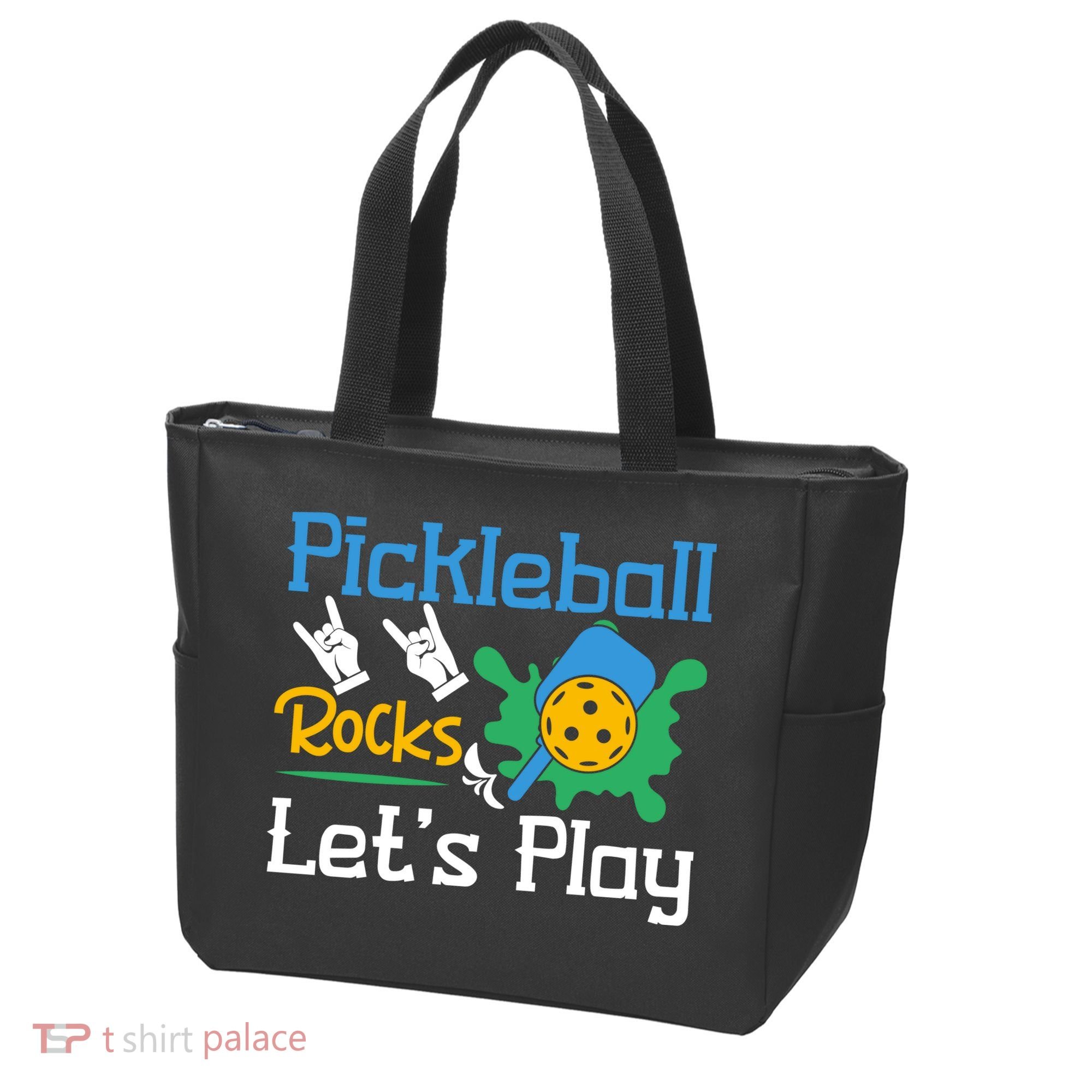 Pickleball Rocks Let's Play For Pickleball Paddleball Tote Bag