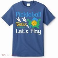Pickleball Rocks Let's Play For Pickleball Paddleball T-Shirt thumb 0