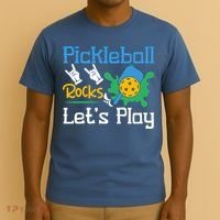 Pickleball Rocks Let's Play For Pickleball Paddleball T-Shirt thumb 3