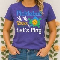 Pickleball Rocks Let's Play For Pickleball Paddleball Women's T-Shirt thumb 2