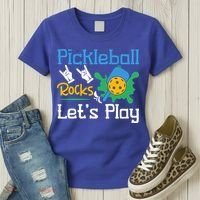 Pickleball Rocks Let's Play For Pickleball Paddleball Women's T-Shirt thumb 3