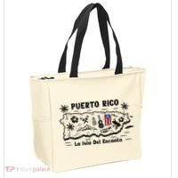 Puerto Rico La Isla Del Puerto Rican Flag Retro Tote Bag thumb 2