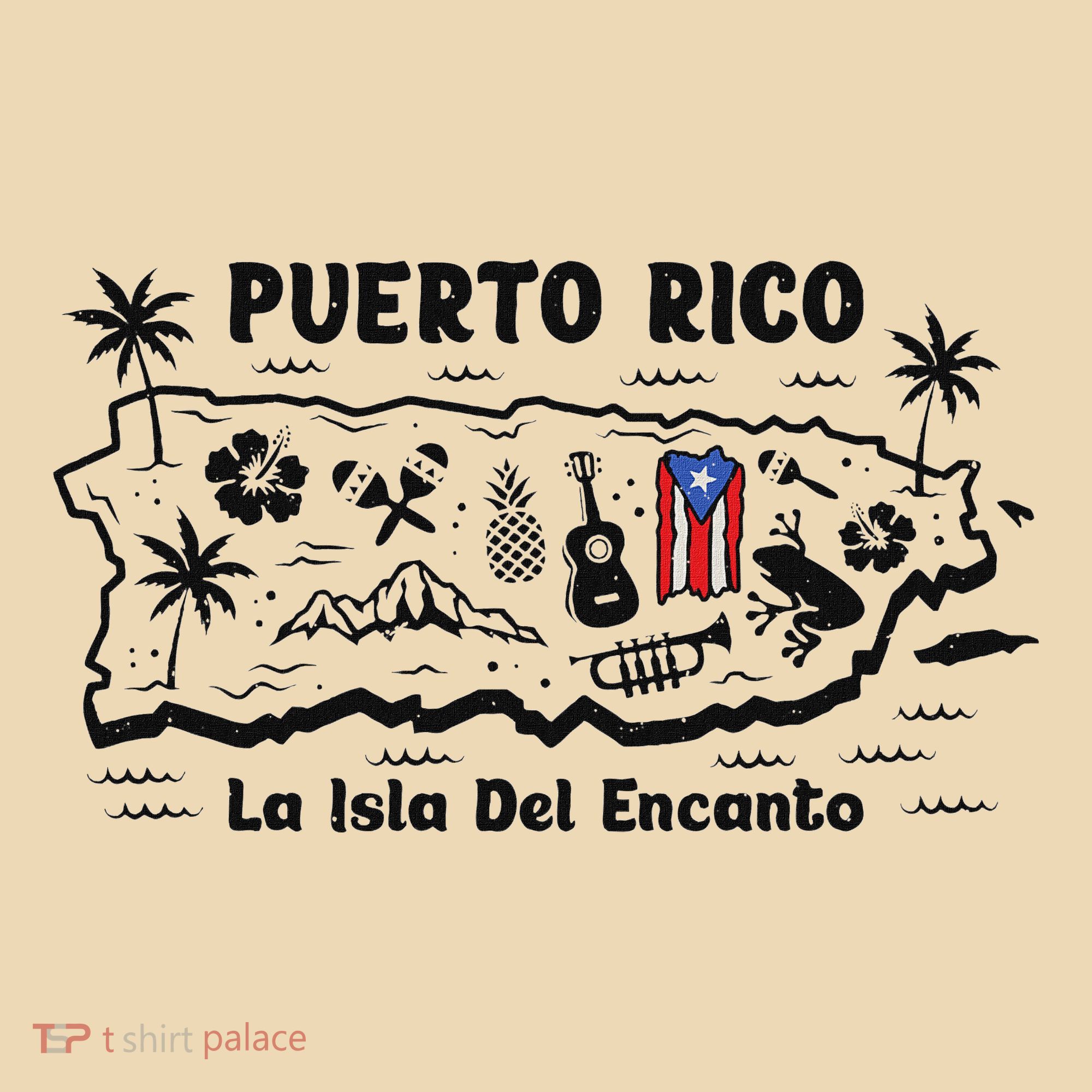 Puerto Rico La Isla Del Puerto Rican Flag Retro Tote Bag