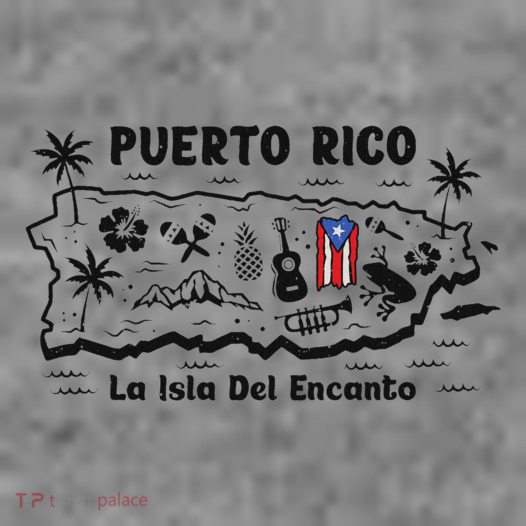 Puerto Rico La Isla Del Puerto Rican Flag Retro Toddler Hoodie
