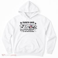 Puerto Rico La Isla Del Puerto Rican Flag Retro Hoodie thumb 0