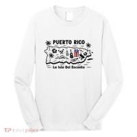 Puerto Rico La Isla Del Puerto Rican Flag Retro Long Sleeve Shirt thumb 0