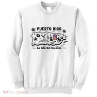 Puerto Rico La Isla Del Puerto Rican Flag Retro Sweatshirt thumb 0