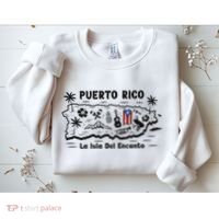 Puerto Rico La Isla Del Puerto Rican Flag Retro Sweatshirt thumb 2