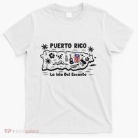 Puerto Rico La Isla Del Puerto Rican Flag Retro T-Shirt thumb 0