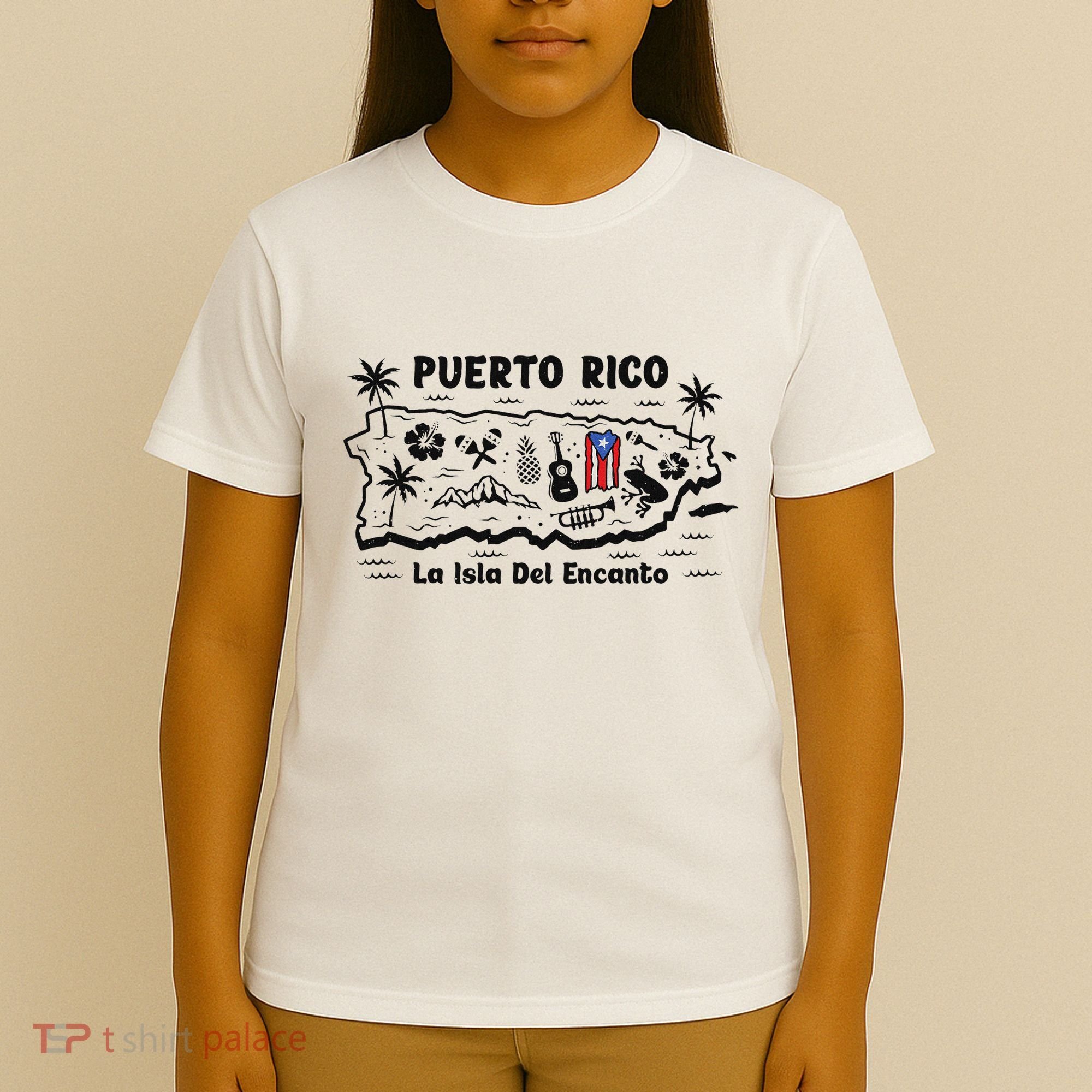 Puerto Rico La Isla Del Puerto Rican Flag Retro T-Shirt
