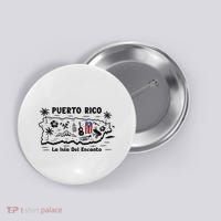Puerto Rico La Isla Del Puerto Rican Flag Retro Button thumb 0