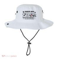 Puerto Rico La Isla Del Puerto Rican Flag Retro Bucket Hat thumb 0