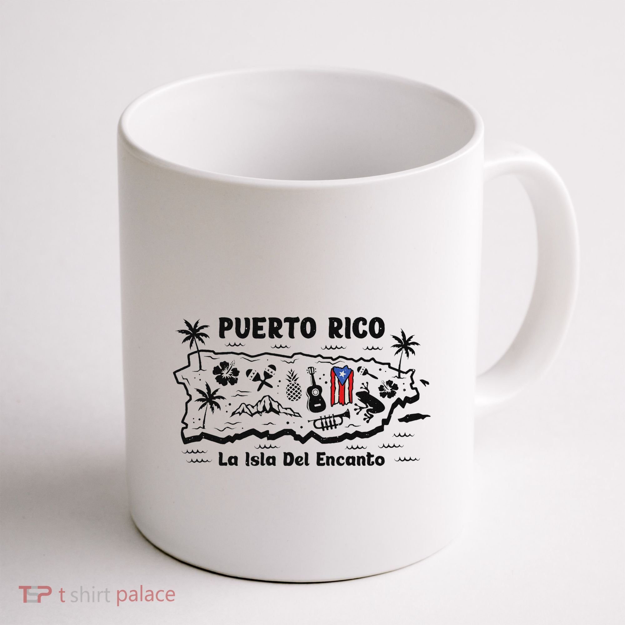 Puerto Rico La Isla Del Puerto Rican Flag Retro Coffee Mug