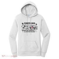 Puerto Rico La Isla Del Puerto Rican Flag Retro Women's Hoodie thumb 0