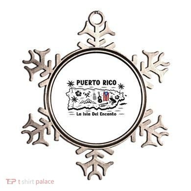 Puerto Rico La Isla Del Puerto Rican Flag Retro Ornament