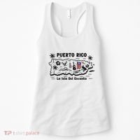 Puerto Rico La Isla Del Puerto Rican Flag Retro Women's Tank Top thumb 0