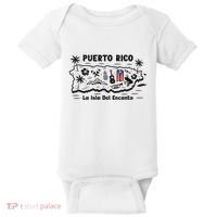 Puerto Rico La Isla Del Puerto Rican Flag Retro Baby Bodysuit thumb 0