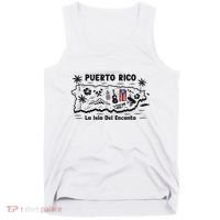 Puerto Rico La Isla Del Puerto Rican Flag Retro Tank Top thumb 0