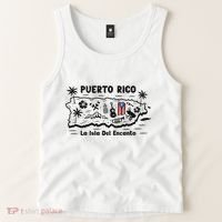 Puerto Rico La Isla Del Puerto Rican Flag Retro Tank Top thumb 2