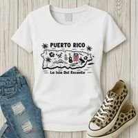 Puerto Rico La Isla Del Puerto Rican Flag Retro Women's T-Shirt thumb 3