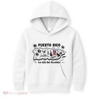 Puerto Rico La Isla Del Puerto Rican Flag Retro Kids Hoodie thumb 0