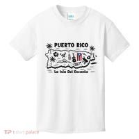 Puerto Rico La Isla Del Puerto Rican Flag Retro Kids T-Shirt thumb 0