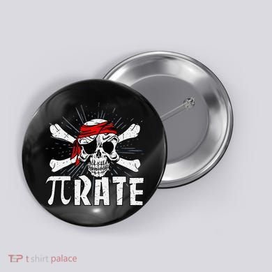 Pi Rate Math Teacher Halloween Costume Funny Pi Pirate Button