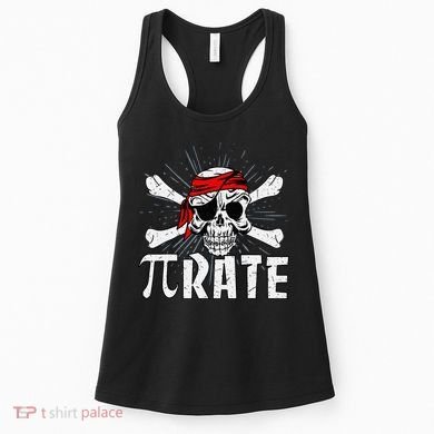 Pi Rate Math Teacher Halloween Costume Funny Pi Pirate Women's Tank Top