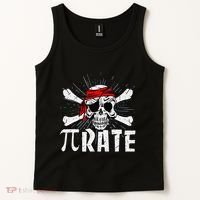 Pi Rate Math Teacher Halloween Costume Funny Pi Pirate Tank Top thumb 2