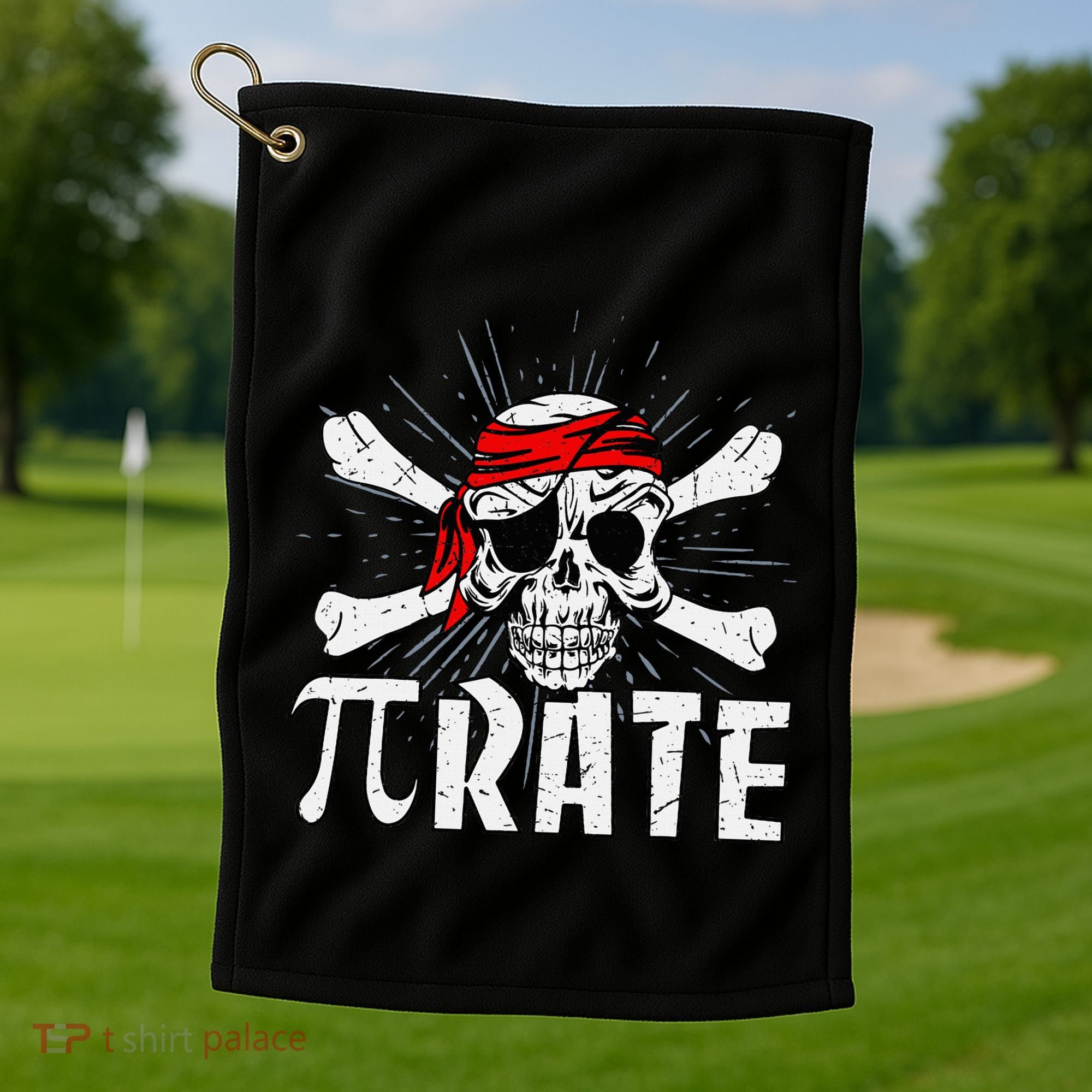 Pi Rate Math Teacher Halloween Costume Funny Pi Pirate Golf Towel