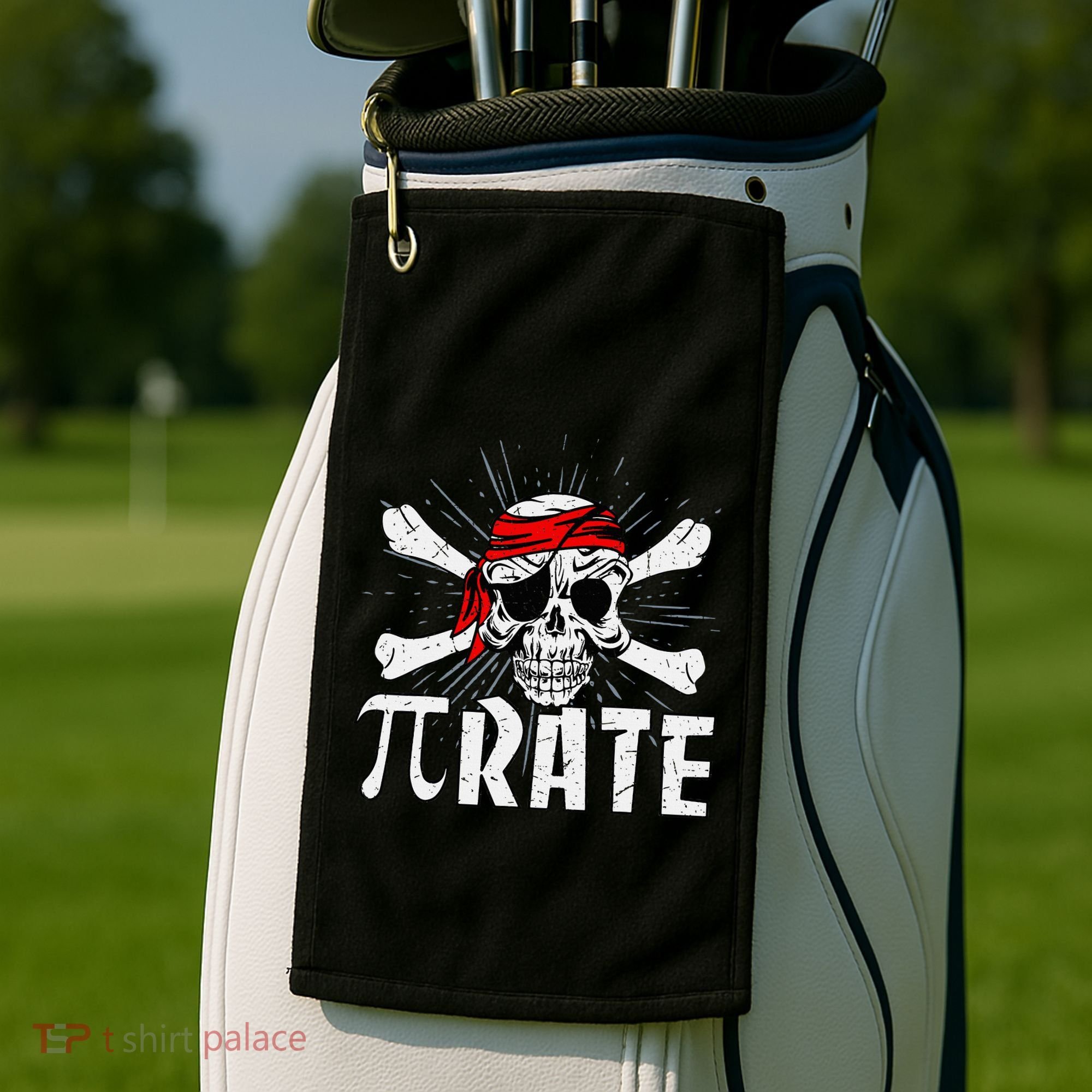 Pi Rate Math Teacher Halloween Costume Funny Pi Pirate Golf Towel