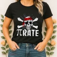 Pi Rate Math Teacher Halloween Costume Funny Pi Pirate Women's T-Shirt thumb 2