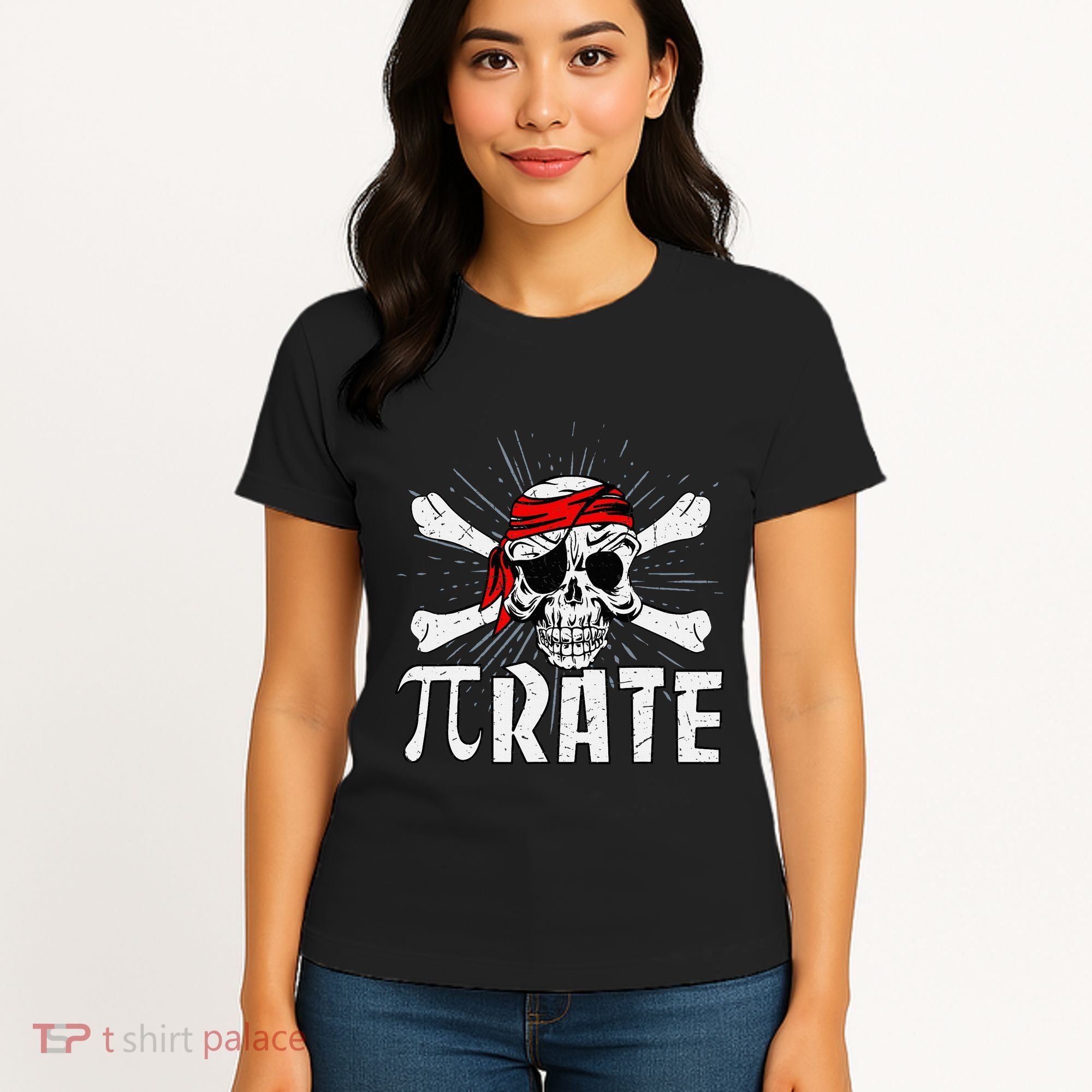 Pi Rate Math Teacher Halloween Costume Funny Pi Pirate Women's T-Shirt