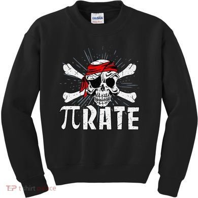 Pi Rate Math Teacher Halloween Costume Funny Pi Pirate Kids Sweatshirt