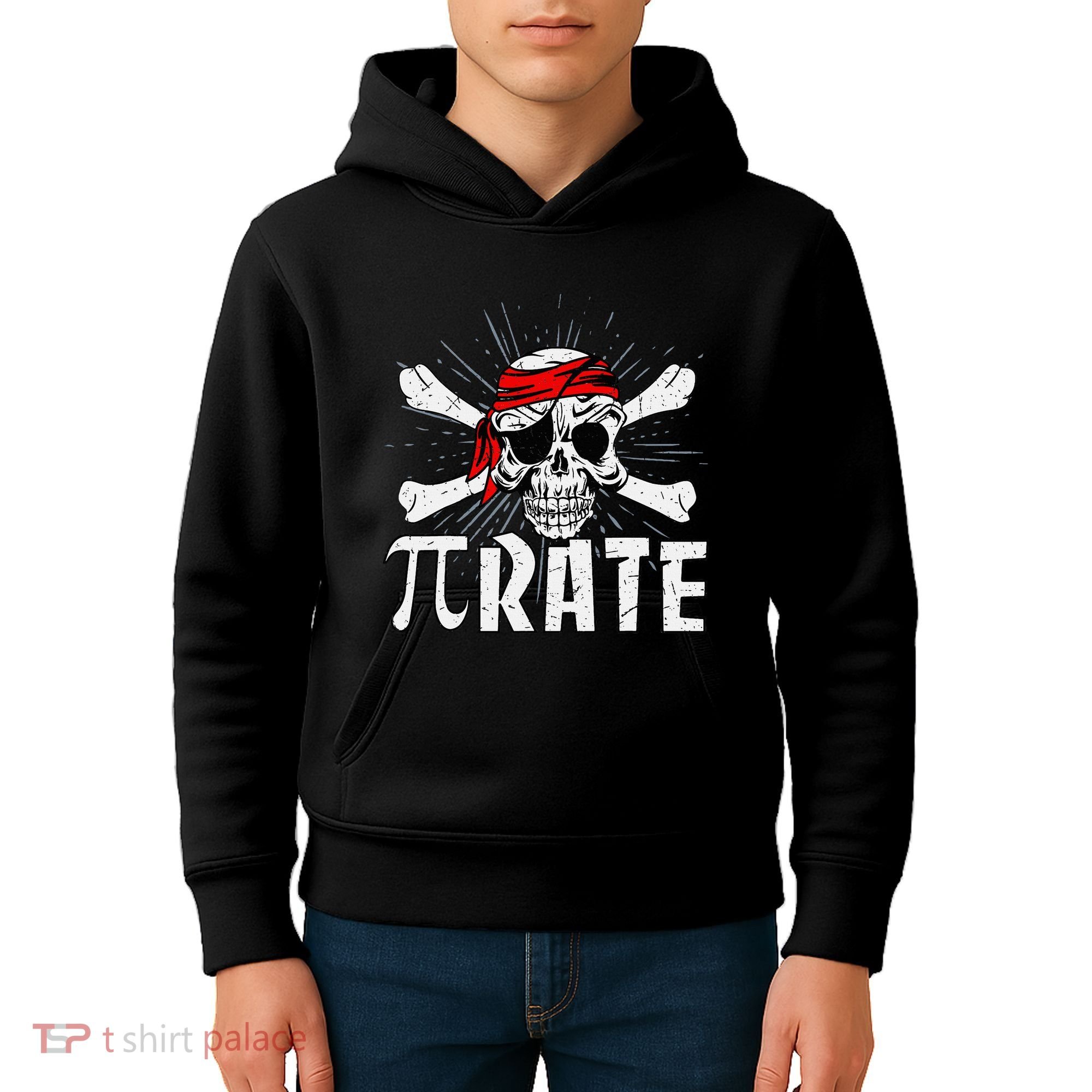 Pi Rate Math Teacher Halloween Costume Funny Pi Pirate Kids Hoodie