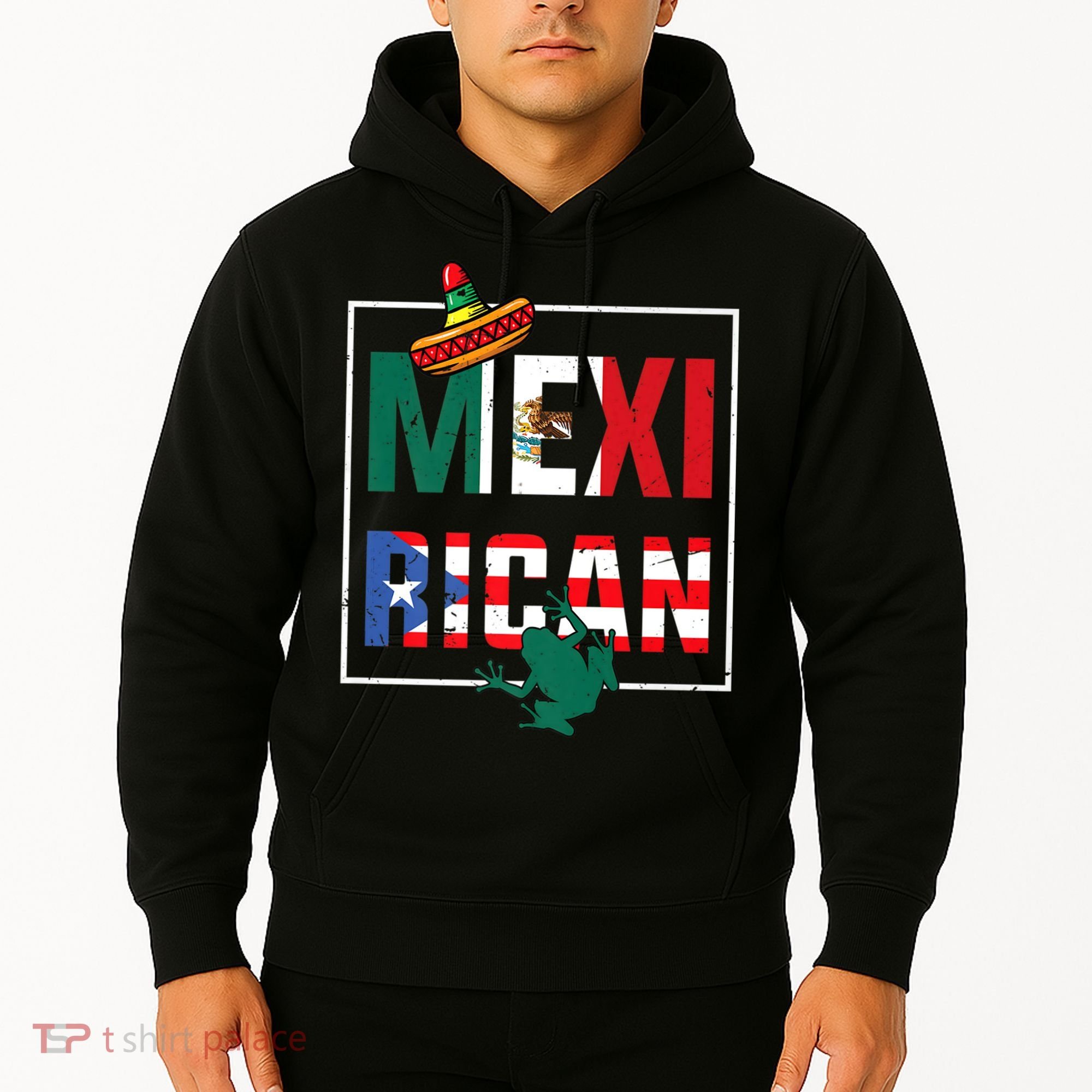 Puerto Rican Mexican Flag, Mexirican Half Puerto Hoodie