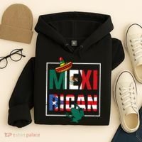 Puerto Rican Mexican Flag, Mexirican Half Puerto Hoodie thumb 4