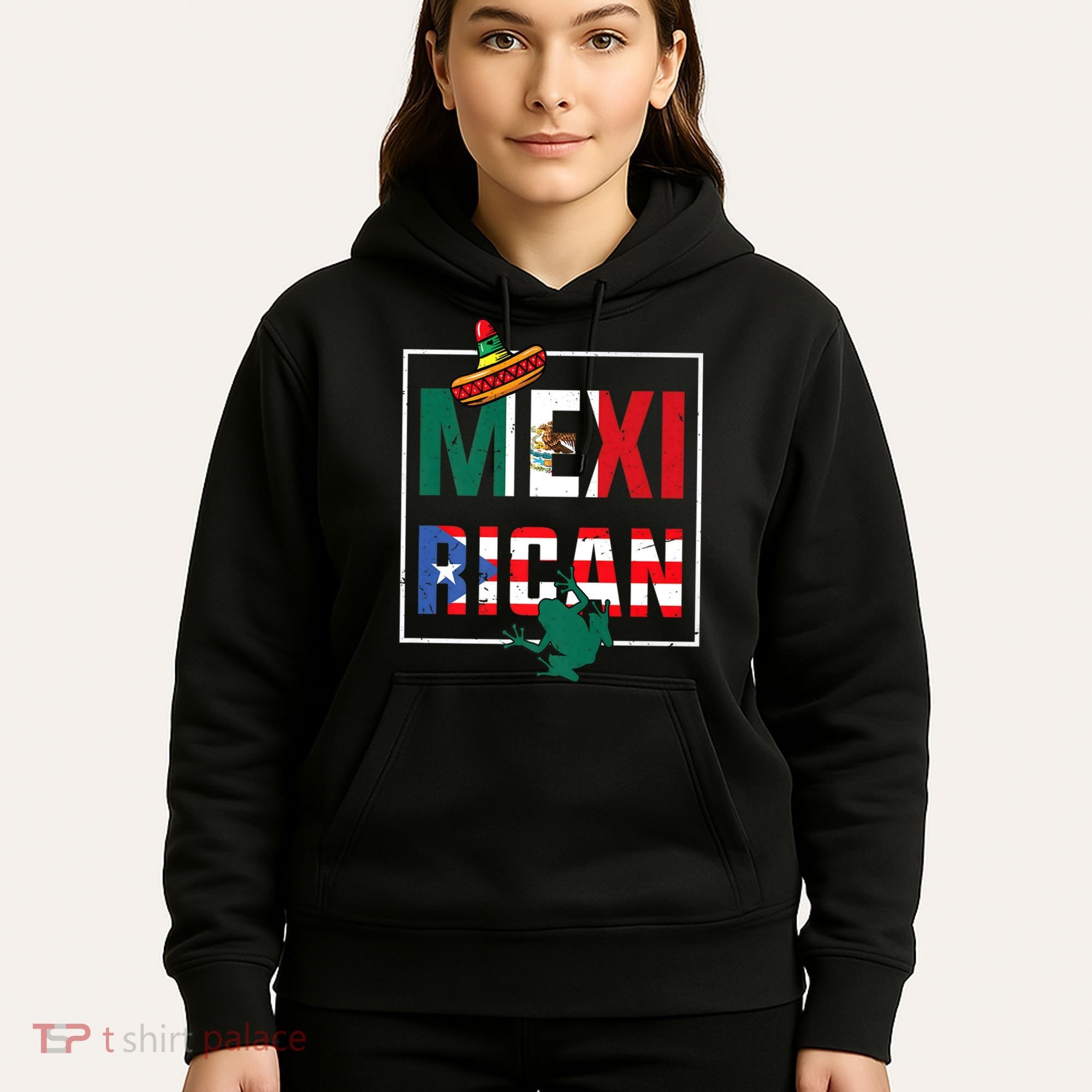 Puerto Rican Mexican Flag, Mexirican Half Puerto Hoodie