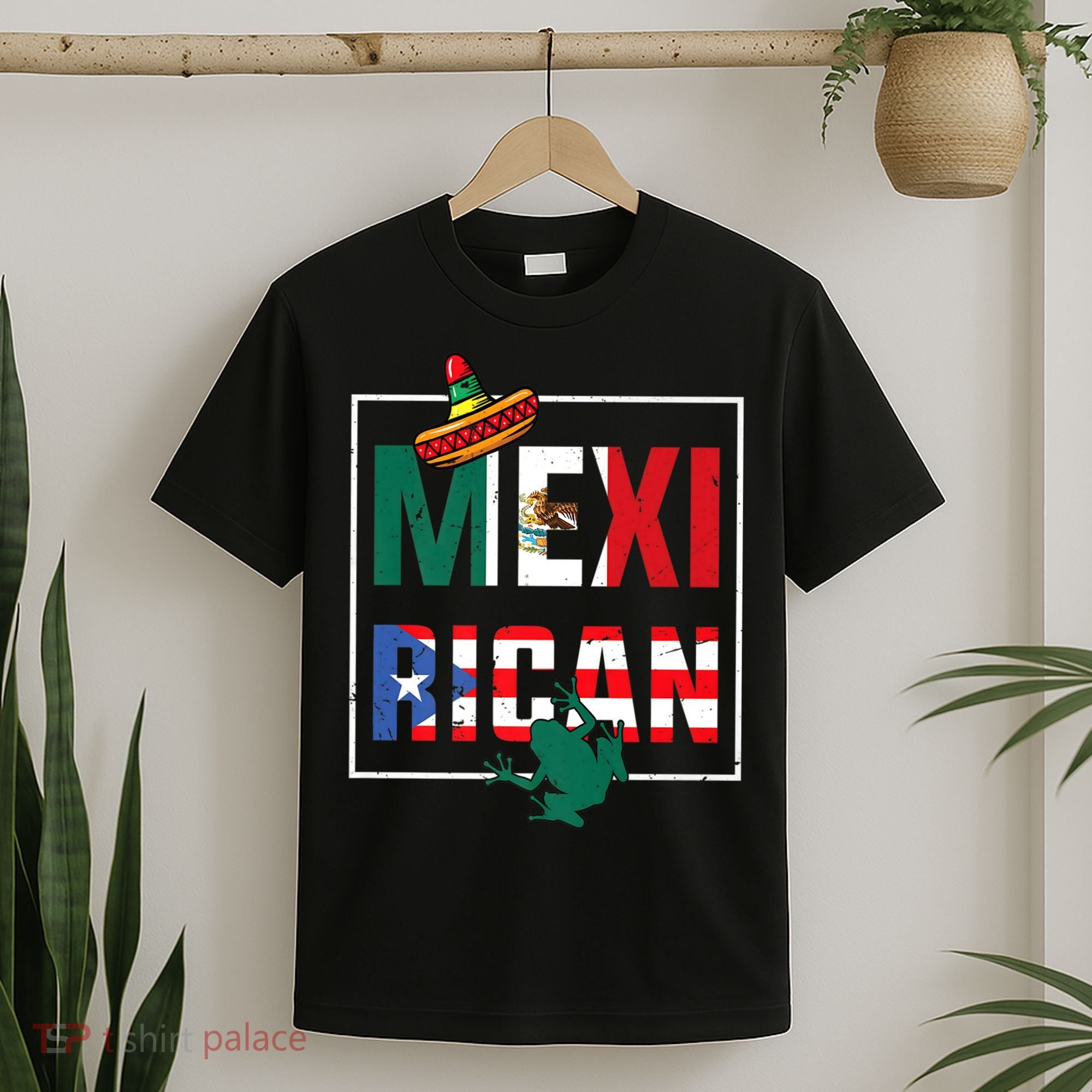 Puerto Rican Mexican Flag, Mexirican Half Puerto T-Shirt