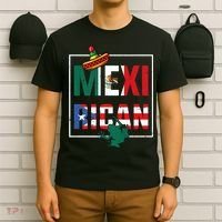 Puerto Rican Mexican Flag, Mexirican Half Puerto T-Shirt thumb 6